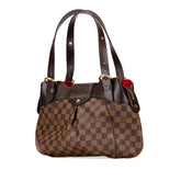 ルイ ヴィトン ダミエ システィナMM ハンドバッグ N41542 ブラウン PVC レザー レディース LOUIS VUITTON 【中古】